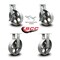 Service Caster 10'' Heavy Duty Semi Steel Cast Iron Caster Set 2 Swivel Lock/Brake 2 Rigid, 4PK CRAN-SCC-KP92S1030-SSR-SLB-BSL-2-R-2 - alternate 6